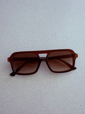 Oversized Brown Retro Shield Sunglasses Vintage Style Turtleshell Brown Sunglass